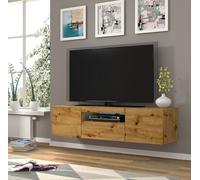 Mobile TV sospeso o a terra 150x42x37Cm STAND AURA Rovere