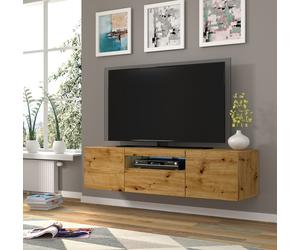 Mobile TV sospeso o a terra 150x42x37Cm STAND AURA Rovere