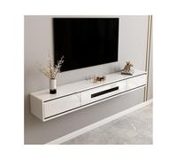 Mobile TV Sospeso Supporto TV galleggiante con contenitore, console TV moderna for montaggio a parete sotto la TV, console multimediale galleggiante in legno di gomma for soggiorno camera da letto M