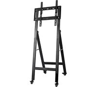 Mobile TV Stand con Ruote per Schermi Piatti/Curvi 32-55 Pollici, Carico Max 45 Kg (45kg), VESA 400x400mm, Carrello TV Rotolante Portatile per Facile Movimento e Stabilità