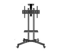 Mobile TV Stand Heavy Duty LCD Carrello Mobile Floor Rack per Display Piatto Supporto fino a 75 kg Compatibile con Schermi 32-65 Pollici