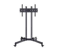 Mobile TV Stand Heavy Duty LCD Carrello Mobile Floor Rack per Display Piatto Supporto fino a 75 kg Compatibile con Schermi 32-65 Pollici