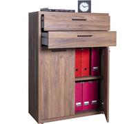 MOBILE UFFICIO LIBRERIA ARMADIO CASSETTIERA SALVASPAZIO 2 ANTE 2 CASSETTI LEGNO