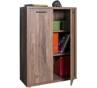 MOBILE UFFICIO MULTIUSO 2 ANTE 3RIPIANI ARMADIO LEGNO SALVASPAZIO MENSOLE DESIGN