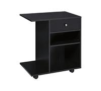 MOBILE UFFICIO VINSETTO IT920-069BK - Armadio in MDF Nero con 2 porte e 2 ripiani, cassetto, 60x40x68