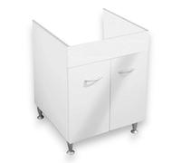 Mobile universale per lavatoio bagno P. 50 x L.60 con piedi in legno