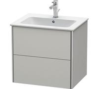 Duravit XSquare Vanity, meuble sous-lavabo mural 61,0 x 47,8 cm, 2 tiroirs, pour lavabo ME by Starck 233663, XS417100707, XS417100707, Colorazione: Grigio cemento Opaco