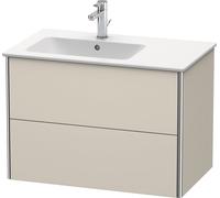 Duravit XSquare Vanity unit à suspension murale 81,0 x 47,8 cm, 2 tiroirs, pour lavabo ME by Starck 234583, cuvette à gauche, XS417609191, XS417609191, Colorazione: Taupe Opaco