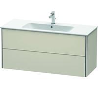Duravit XSquare Vanity unit à suspension murale 121,0 x 47,8 cm, 2 tiroirs, pour lavabo ME by Starck 233612, XS417409191, XS417409191, Colorazione: Taupe Opaco