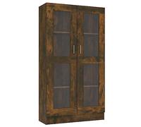 Mobile Vetrina Rovere Fumo 82,5x30,5x150cm in Legno Multistrato, Mobili, Scaffalature, Librerie Marrone