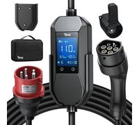 Mobile Wallbox EV Caricatore Tipo 2 11 kW 400 V 7,5 m 6-16 A Display 2,8 Trifase