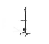 DIGITUS DA-90374 - Postazione di lavoro, monitor + supporto per tastiera, avvolgibi