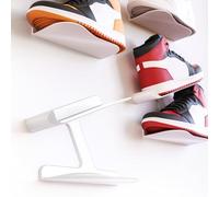 Mobilefox Set di 2 staffe da parete per scarpe da ginnastica da parete, scaffale galleggiante, display, colore: bianco