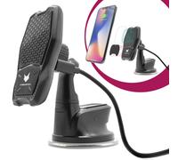 Mobilefox Supporto Auto Wireless Per Samsung Galaxy S24 S23, Magnetico Nero