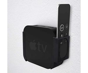 MOBILEFOX - Supporto da parete per Apple TV HD e 4K con supporto remoto