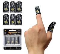 MOBILEGAMINGCORPS MGC ClawSocks Geo Camo, confezione da 6 pezzi in fibra di carbonio, maniche per dita e pollice, protezione/stabilizzatore/supporto a compressione, traspirante, combatte sudore e olio