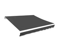 Mobiler Sonnenschirm 300x250 cm Dunkelgrau Wasserdichter Sonnenschutz für Terrasse und Garten Einfacher Aufbau UV Schutz Robuste Abdeckung Outdoor Regenschirm