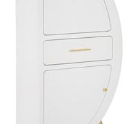 Mauro Ferretti Mobiletto 2 Ante Venus MDF e Metallo Bianco e Oro 60x32x133
