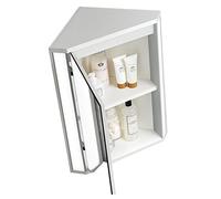 Mobiletto A Specchio Angolare da Bagno Armadietti A Parete con Luci A LED Armadietto A Specchio da Bagno Illuminato - Salvaspazio