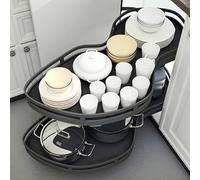 Mobiletto angolare cieco con apertura a destra, organizer estraibile, scolapiatti a doppio strato in acciaio inox, ammortizzatore, mobiletto angolare nascosto, ripiani estraibili per apertura a dest