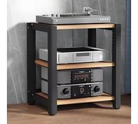 Mobiletto Audio A 2/3/4/5 Livelli, Supporto For Giradischi, Supporto For Componenti Multimediali AV(Beige,H64cm/25.1in)