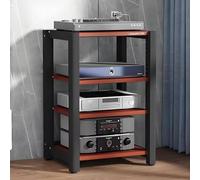 Mobiletto Audio A 2/3/4/5 Livelli, Supporto For Giradischi, Supporto For Componenti Multimediali AV(Brown,H85cm/33.4in)