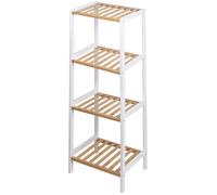 Mobiletto bagno 4 ripiani in bambù e MDF, Sìordine