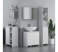 Mobiletto Bagno con 3 Ripiani Aperti e Armadietto a un'Anta, Mobile Bagno con Mensola Interna Regolabile, 53x30x80cm, Bianco Hai bisogno di più spazio nel tuo bagno? Questo mobiletto da bagno HOMCOM c