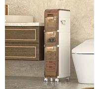 Mobiletto Bagno Salvaspazio Mobiletto portaoggetti stretto per il pavimento del bagno, piccolo mobiletto portaoggetti per il bagno, organizzatore per spazi stretti e stretti, unità laterale