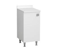 Mobiletto Base con Alzatina Bianco 40 × 83,5 × 50 | Armadietto Multiuso con Piedini in Metallo e Ripiano Regolabile | Già Assemblato per Bagno, Lavanderia, Ingresso, Cucina, Studio, Camerette e Garage