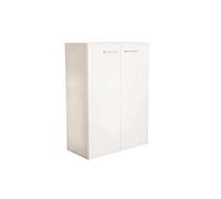 Mobiletto basso multiuso contenitore arredo interno con 2 ante battenti e 3 ripiani interni di colore Bianco mod. River