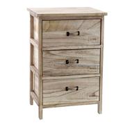 MOBILETTO CASSETTIERA SLIM SALVASPAZIO 3 CASSETTI LEGNO NATURA MARRONE h584029