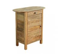 Mobiletto comodino da ingresso casa o camera da letto in legno di pino con anta e cassetto Timoti