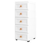 Mobiletto Da Bagno A Colonna Armadietto Da Bagno A Terra Organizzatore Di Armadietti Da Pavimento Con 5 Cassetti, Armadietto Da Bagno Sottile, Armadietti Da Bagno Per Il Soggiorno(/Ivory,25cm)