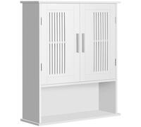 Mobiletto da Bagno a Muro 60x20x70 cm 2 Ante 1 Ripiano Bianco