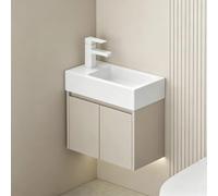 Mobiletto da Bagno a Parete in Alluminio Nido d'Ape Moderno, Lavabo Stretto Compatto per Piccoli Spazi