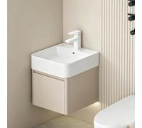 Mobiletto da Bagno a Parete in Alluminio Nido d'Ape Moderno, Lavabo Stretto Compatto per Piccoli Spazi