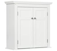 Mobiletto da bagno a parete Kleankin con ripiani regolabili 58x24x60 cm bianco