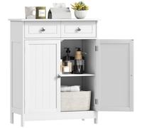 Mobiletto da bagno ausiliario Kleankin con 2 cassetti e 2 ante 60X30X75 cm Bianco