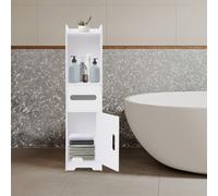 Mobiletto da bagno bianco, mobiletto portaoggetti sottile, mobiletto con ripiano da pavimento indipendente 9,45*7,87*31,5 pollici DescrizioneChi sa come vivere sa anche come sfruttare al meglio lo spa