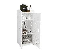 Mobiletto da bagno da 30x30x80cm con ripiani aperti e ante, mobiletto da bagno piccolo, mobiletto di piccole dimensioni per ripostiglio, per il ritorno a scuola Il pannello in PP non richiede manutenz