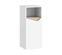 MOBILETTO DA BAGNO HOMCOM IT834-903V00WT - Armadio in truciolare bianco e legno naturale con 1 porta