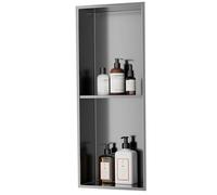 Mobiletto da bagno in acciaio inox da incasso per articoli da toeletta e cosmetici, elegante mobile per TV, design salvaspazio per interni moderni