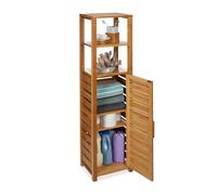 Mobiletto da bagno in bambù Armadietto multiuso 6 ripiani Resistente