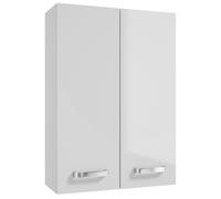 Mobiletto da bagno sospeso con ripiano 50 cm, bianco lucido Mila
