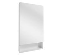 Mobiletto da bagno sospeso Lupo bianco con specchio 50x90 cm