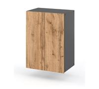 Mobiletto da bagno sospeso Wotan in rovere grigio, 40 cm