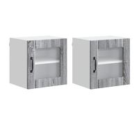 Mobiletto da cucina Lucca 2 pezzi grigio Sonoma legno 40 x 31 x 40 cm interno durevole stabile moderno per la conservazione della cucina e lo spazio di archiviazione dal design elegante