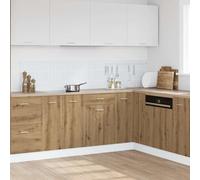 Mobiletto da cucina moderno in rovere Lione Artisan con quattro scomparti e ante a cerniera per una conservazione ottimale ed eleganti organi spaziali