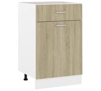 Mobiletto da cucina moderno in rovere Lione Sonoma con ampio spazio e design elegante, 50 x 46 x 81,5 cm, in legno